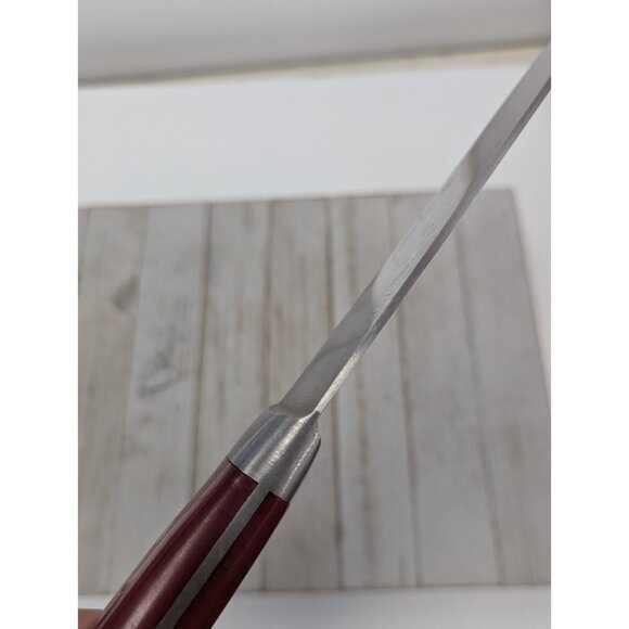 Paula Deen Chef Knife Stainless Steel Red Handle 8" Blade 13-1/2" Long - Picture 8 of 12